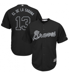 Braves 13 Ronald Acuna Jr El De La Sabana Black 2019 Players Weekend Player Jersey