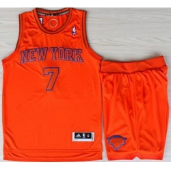 New York Knicks 7 Carmelo Anthony Orange Revolution 30 Swingman Shorts Suits Christmas Style