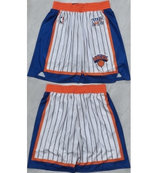 Men New Yok Knicks White Shorts   Men New Yok Knicks White Shorts