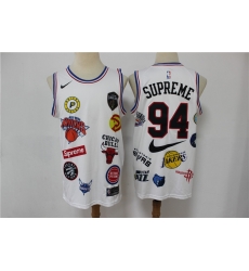 Men Supreme Nike 18ss NBA Teams Jersey White