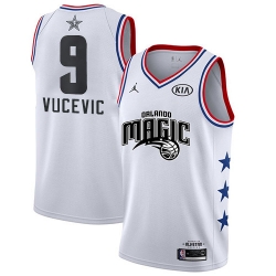 Magic #9 Nikola Vucevic White Basketball Jordan Swingman 2019 All Star Game Jersey