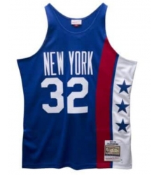 Men New York #32 Blue White Stitched Jesey