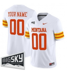 Men Montana Grizzlies Active Player Custom White 1995 F U S E  Throwback Vapor Limited Stitched Football Jersey