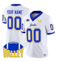 Men South Dakota State Jackrabbits Active Player Custom White 2025 F U S E  Vapor Limited Stitched Football Jersey