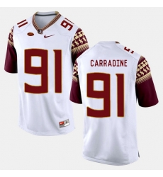 Florida State Seminoles Tank Carradine College Football White Jersey