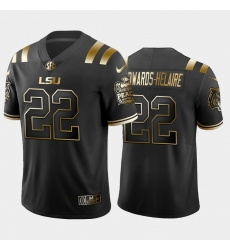 LSU Tiger Clyde Edwards Helaire Black Golden Edition Men'S Jersey