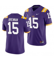 LSU Tiger Myles Brennan Purple Game Men'S Jersey