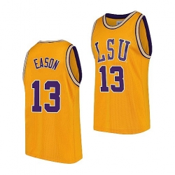 LSU Tiger Tari Eason Gold College Basketball 2021 Transfer Jersey