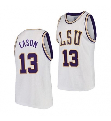 LSU Tiger Tari Eason White College Basketball 2021 Transfer Jersey