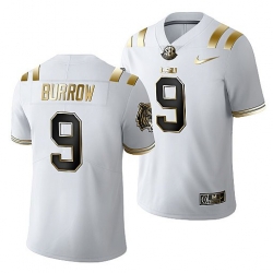 Lsu Tigers Joe Burrow Golden Edition Limited Football White Jersey