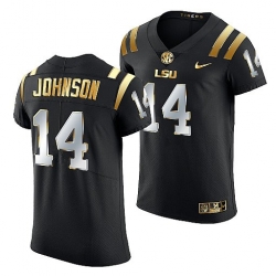 Lsu Tigers Max Johnson 2021 22 Golden Edition Elite Football Black Jersey