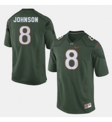 Men Miami Hurricanes Duke Johnson College Football Green Jersey