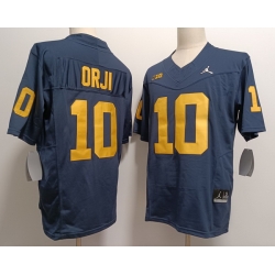 Men Michigan Wolverines Alex Orji #10  Navy Blue F U S E Stitched Jersey