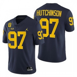 Michigan Wolverines Aidan Hutchinson Navy Tm 42 Patch Honor Tate Myre Jersey