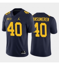 Michigan Wolverines Ben Vansumeren Navy Home Men'S Jersey