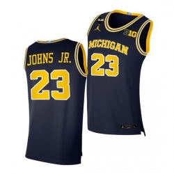 Michigan Wolverines Brandon Johns Jr. 2021 Big Ten Regular Season Champions Blm Navy Jersey