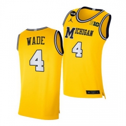 Michigan Wolverines Brandon Wade Yellow Blm Social Justice Men Jersey