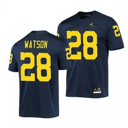 Michigan Wolverines Brandon Watson Navy Game Men'S Jersey