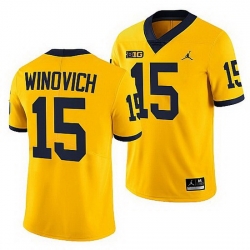 Michigan Wolverines Chase Winovich Maize Nfl Alumni Men Jersey