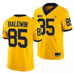 Michigan Wolverines Daylen Baldwin Maize College Football Men Jersey