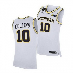 Michigan Wolverines Frankie Collins White Home Jersey