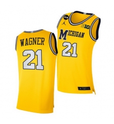 Michigan Wolverines Franz Wagner Yellow Blm Social Justice Men Jersey