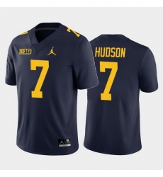 Michigan Wolverines Khaleke Hudson Navy Home Men'S Jersey