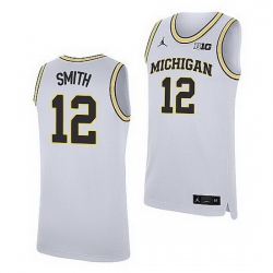 Michigan Wolverines Mike Smith White Replica Jersey