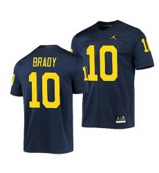 Michigan Wolverines Tom Brady Navy Game Men'S Jersey