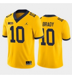 Michigan Wolverines Tom Brady Yellow Alternate Men'S Jersey