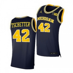 Michigan Wolverines Will Tschetter Navy 2021 Class Jersey