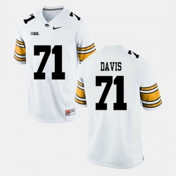 Carl Davis White Iowa Hawkeyes Alumni Football Game Jersey