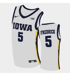 Men Iowa Hawkeyes C.J. Fredrick Home White College Basketball Jersey