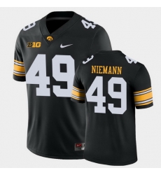 Men Iowa Hawkeyes Nick Niemann Game Black College Football Jersey