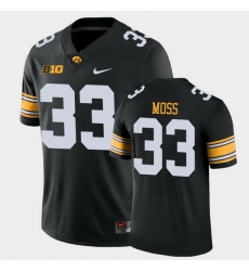 Men Iowa Hawkeyes Riley Moss Game Black College Football Jersey