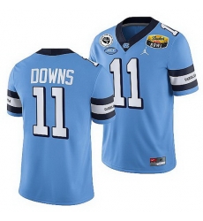 North Carolina Tar Heels Josh Downs Blue 2021 Duke'S Mayo Bowl Cfp Jersey