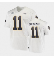 Men Notre Dame Fighting Irish Ben Skowronek Replica White College Football Playoff Jersey