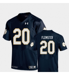 Men Notre Dame Fighting Irish C'Bo Flemister 20 Navy College Football Replica Jersey