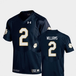 Men Notre Dame Fighting Irish Dexter Williams 2 Navy College Football Replica Jersey