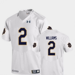 Men Notre Dame Fighting Irish Dexter Williams 2 White College Football Replica Jersey