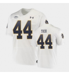 Men Notre Dame Fighting Irish Justin Tuck Replica White College Football Playoff Jersey