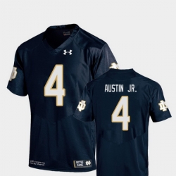 Men Notre Dame Fighting Irish Kevin Austin Jr. 4 Navy College Football Replica Jersey