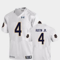 Men Notre Dame Fighting Irish Kevin Austin Jr. 4 White College Football Replica Jersey