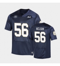 Men Notre Dame Fighting Irish Quenton Nelson Replica Navy College Football Playoff Jersey