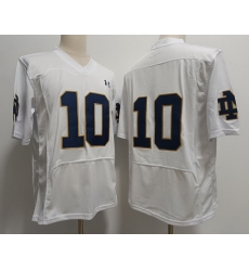 Men Notre Dame Fighting Irish Sam Hartman #10 White 2023 Stitched Jersey no name