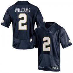 Men Under Armour 2 Limited Navy Blue Dexter Williams Notre Dame Fighting Irish Alumni Football Jersey