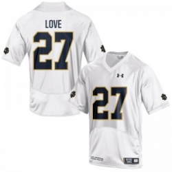 Men Under Armour 27 Limited White Julian Love Notre Dame Fighting Irish Alumni Football Jersey