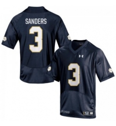 Men Under Armour 3 Limited Navy Blue C.J. Sanders Notre Dame Fighting Irish Alumni Football Jersey