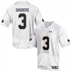 Men Under Armour 3 Limited White C.J. Sanders Notre Dame Fighting Irish Alumni Football Jersey