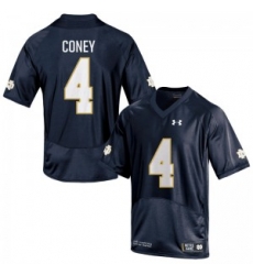 Men Under Armour 4 Replica Navy Blue Tevon Coney Notre Dame Fighting Irish Alumni Football Jersey